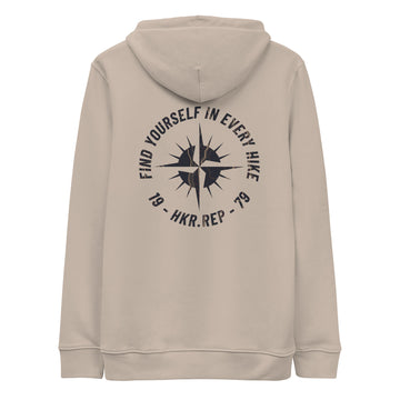 Sweat à capuche Unisexe Eco Responsable - Graphique - Compass : Find yourself in every hike