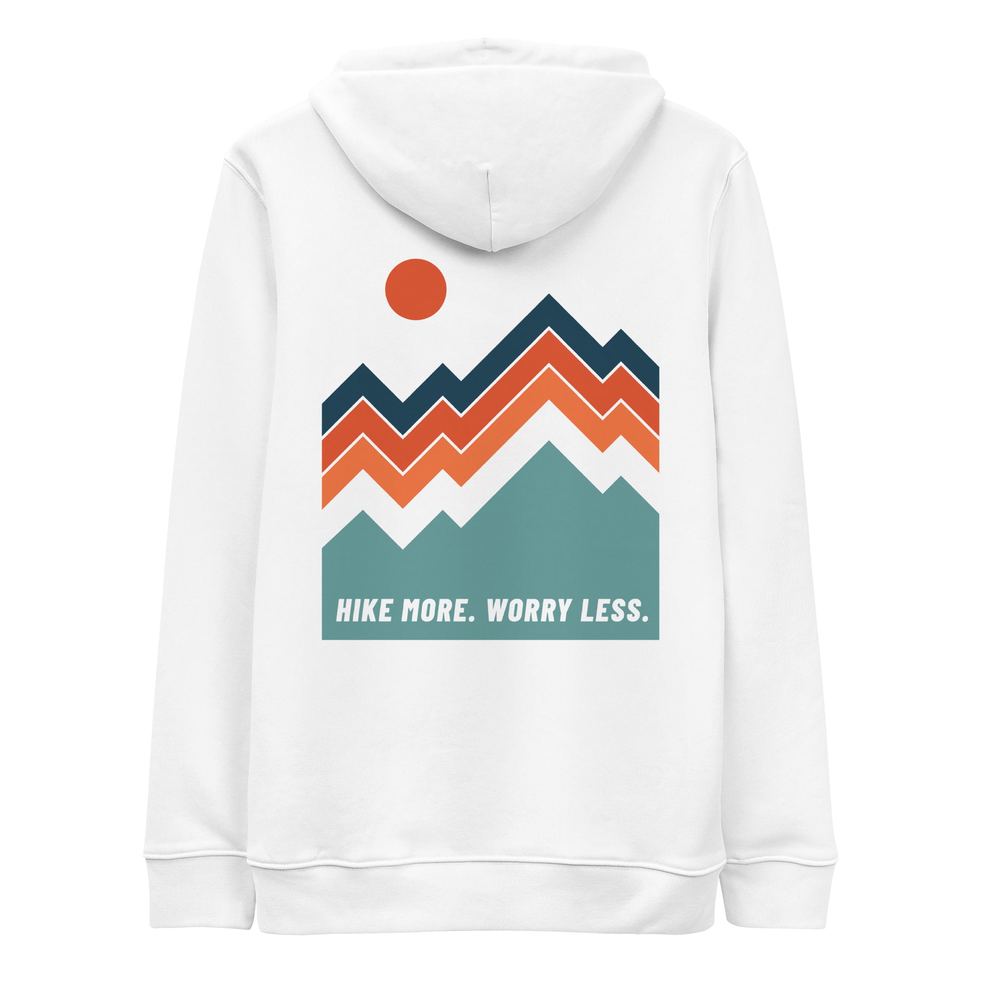 Sweat à capuche Unisexe Eco Responsable - Vintage - Hike More, Worry Less